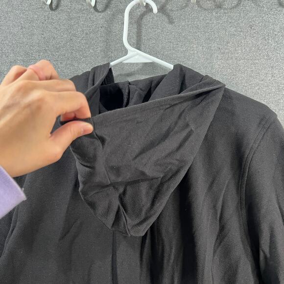 Belle by Kim Gravel Perfect Pique White Haute Zip Anorak Black Size X-Large - Picture 11 of 11